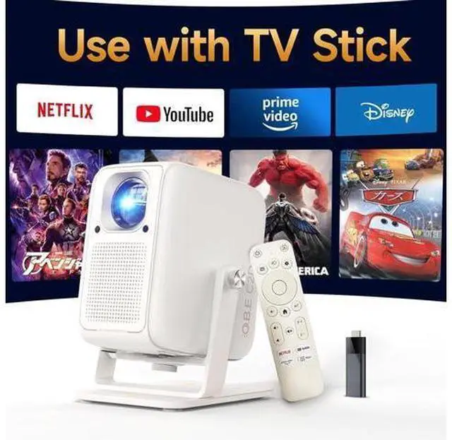 Alt view image 2 of 5 - Video Projector, Videos Projector Display, Projector Compatible with TV Stick, Home Theater & Outdoor Projection UseEasy to Carry