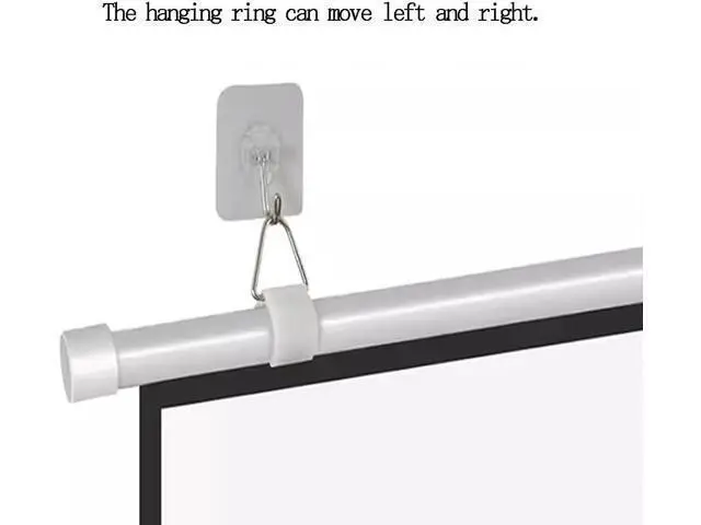 Alt view image 2 of 7 - Projector Screen 30 40 50 60 72 Inch Home Theater Movie Screen Pull Down Projector Screen Hanging 4K HD Movie Screen, 16:9 Format(16:9,60inch)