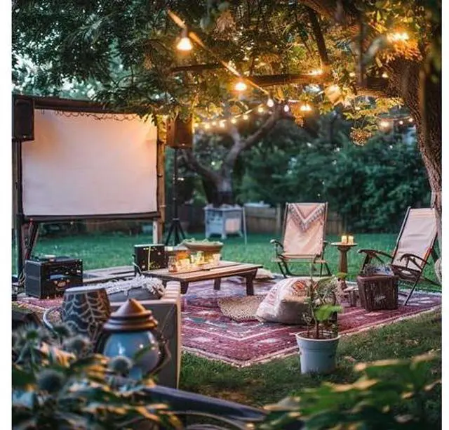 Alt view image 2 of 7 - Portable Projector Screen 16:9 HD Foldable Washable Projector Screen for Outside Theater Home Backyard Movies(150 Inch (L 332 x H 187 cm))