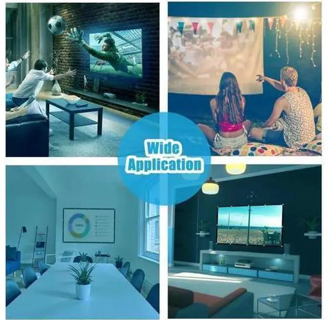 Alt view image 6 of 6 - Projector Screen Screen Projector Screen Portable Foldable for Home Theater Outdoor Indoor Double Sided Projection Screens Smart Home(150 inch)
