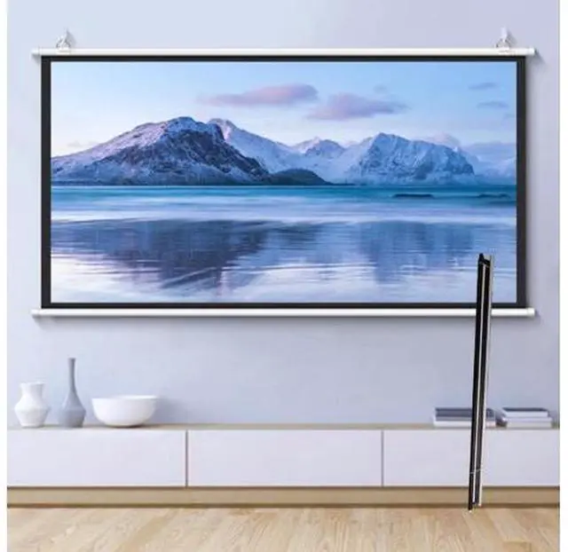 Main image of Portable Manual Projector Screen 60" 72" Pull Down Projector Screen Home Theater Projection Screen 4:3 16:9 HD Movie Screen(16:9,72inch)