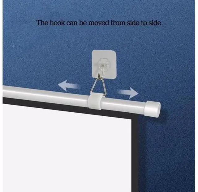 Alt view image 2 of 7 - Portable Manual Projector Screen 60" 72" Pull Down Projector Screen Home Theater Projection Screen 4:3 16:9 HD Movie Screen(16:9,72inch)