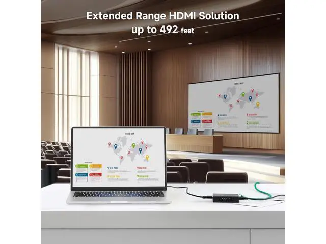 Alt view image 3 of 7 - Cable Matters Wall Mount 1-to-Many HDMI Extender (HDMI Over Ethernet Extender) - Support 1080p Up to 492 Feet and Local Monitor Loop-Out (Model: 103202)