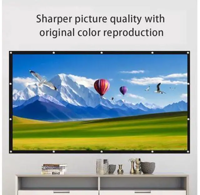 Alt view image 3 of 7 - Projector Screen Double Sided Foldable Projection Screen 4K HD 60 Inch 72 Inch Portable Movie Projector Screen for Home Theater, Office(72in4:3)