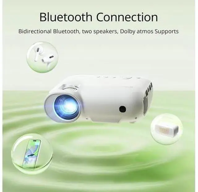 Alt view image 3 of 7 - YOTON Y9 Netflix Projector with wifi and bluetooth, Portable Projector 4K support 20000 lumens with zoom, 2024 Upgraded movie projector with Netflix/Prime Video/YouTube/Hulu/Dolby