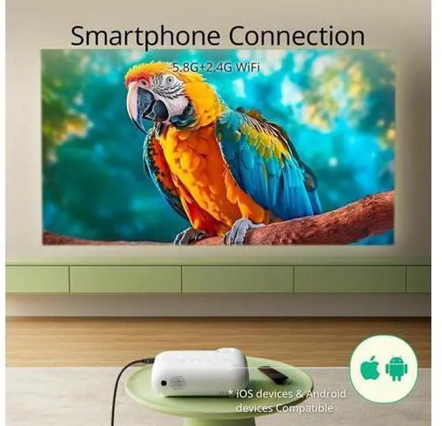Alt view image 4 of 7 - YOTON Y9 Netflix Projector with wifi and bluetooth, Portable Projector 4K support 20000 lumens with zoom, 2024 Upgraded movie projector with Netflix/Prime Video/YouTube/Hulu/Dolby