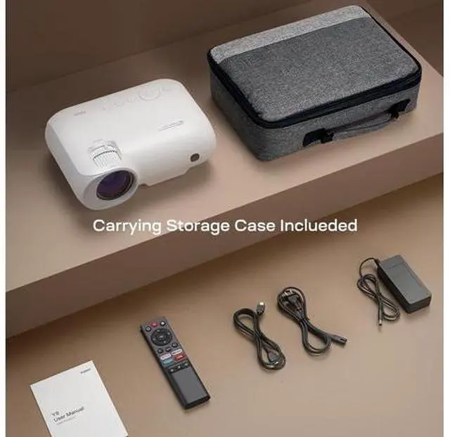 Alt view image 7 of 7 - YOTON Y9 Netflix Projector with wifi and bluetooth, Portable Projector 4K support 20000 lumens with zoom, 2024 Upgraded movie projector with Netflix/Prime Video/YouTube/Hulu/Dolby