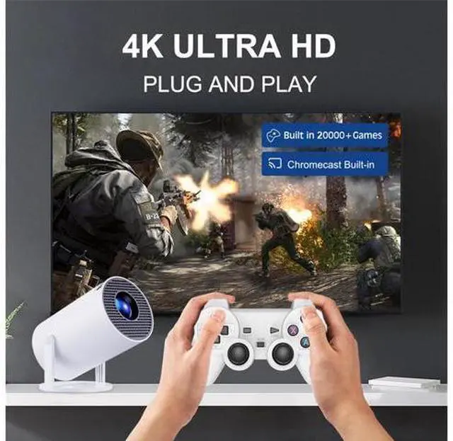 Alt view image 2 of 7 - M300 Max Game Projector, Projector And Game With 2 Wireless Controllers Game Projector with Controllers, Projector, M300 Max Video Game Projector, P30 Max Projector and Game