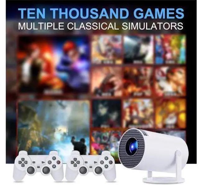 Alt view image 3 of 7 - M300 Max Game Projector, Projector And Game With 2 Wireless Controllers Game Projector with Controllers, Projector, M300 Max Video Game Projector, P30 Max Projector and Game