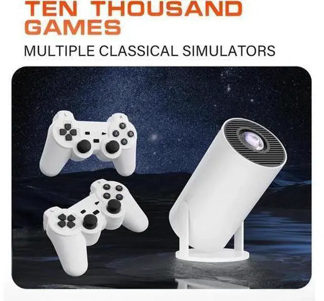 Alt view image 5 of 7 - M300 Max Game Projector, Projector And Game With 2 Wireless Controllers Game Projector with Controllers, Projector, M300 Max Video Game Projector, P30 Max Projector and Game