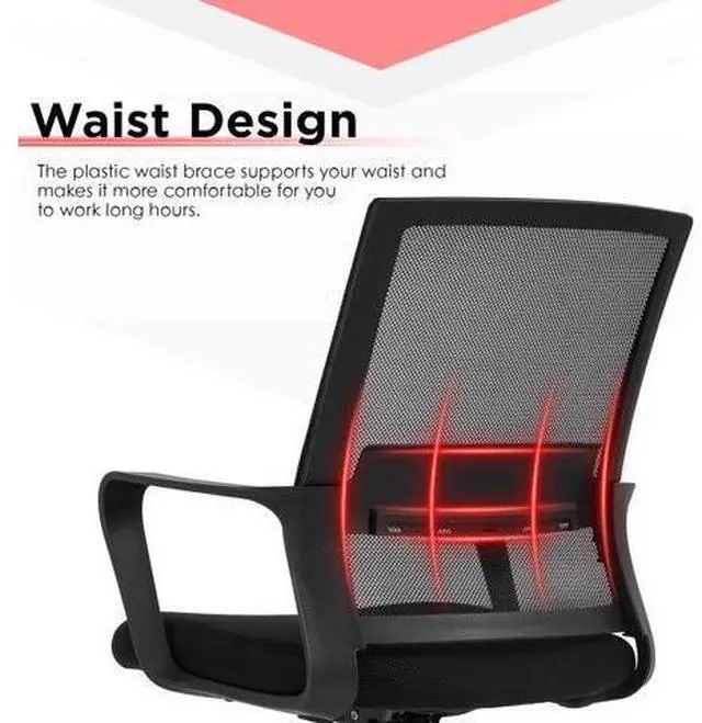 Alt view image 5 of 7 - Drafting Chair Tall Office Chair Mesh Ergonomic Mid-Back Desk Chair with Adjustable Foot Ring for Executive Computer Standing Desk, Black