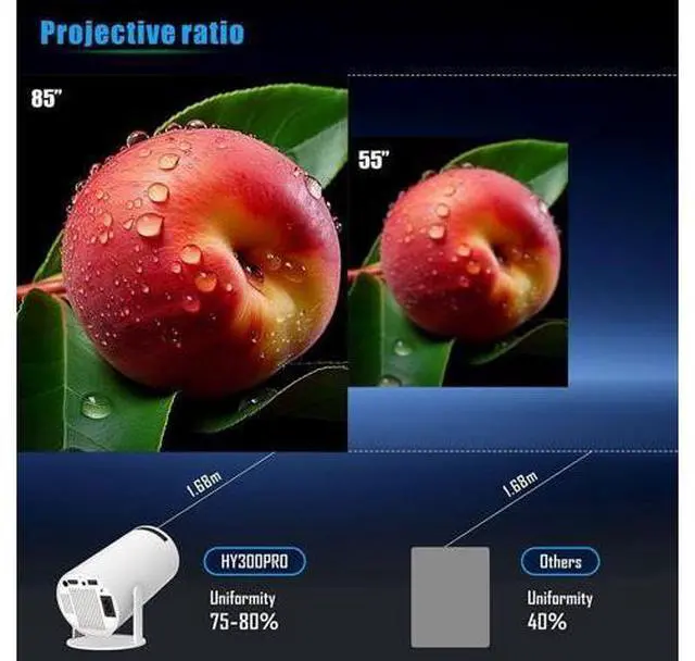 Alt view image 3 of 7 - X30MAX Retro Game Projector,4k 1080P Portable Mini Projector,Home Cinema Outdoor Projector for Phone Laptop