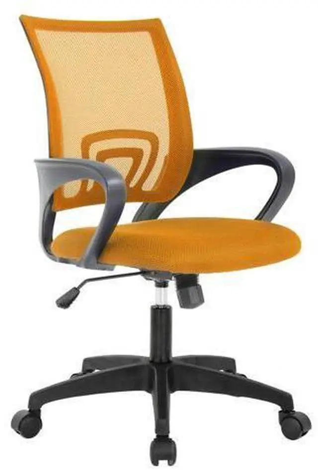 Main image of Home Office Chair Ergonomic Desk Chair Mesh Computer Chair with Lumbar Support Armrest Executive Rolling Swivel Adjustable Mid Back Task Chair for Women Adults,Orange