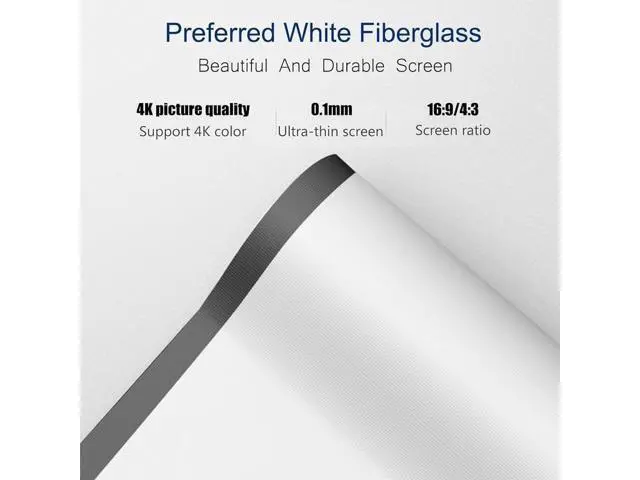 Alt view image 5 of 7 - Manual Projection Screen 30" 40" 50" 60" 72" HD Retractable Projector Screen Manual Pull Down Movie Screen, Anti-Crease, Easy Roll Up(16:9,30in)