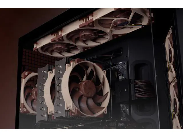 Alt view image 4 of 7 - Noctua NF-A12x25 G2 PWM Sx2-PP, Dual Fan Set for Push-Pull and Side-by-Side Applications (Brown)
