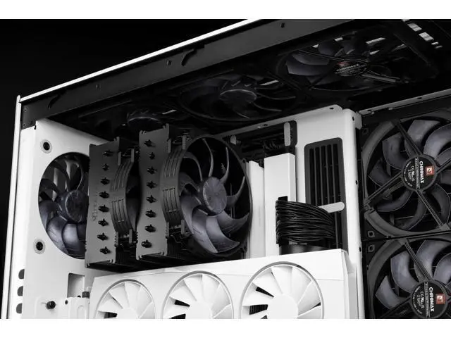 Alt view image 6 of 7 - Noctua NF-A14x25r G2 PWM Sx2-PP chromax.black, Push-Pull Set of two Premium-Quality Quiet 140mm PC Fans (Black)