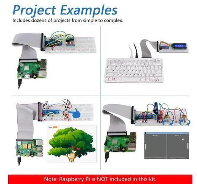 Alt view image 5 of 5 - Freenove Ultimate Starter Kit for Raspberry Pi 5 4 B 3 B+ 400 Zero 2 W, 962-Page Detailed Tutorial, Python C Java Scratch Processing Code, 223 Items, 128 Projects (Raspberry Pi NOT Included)