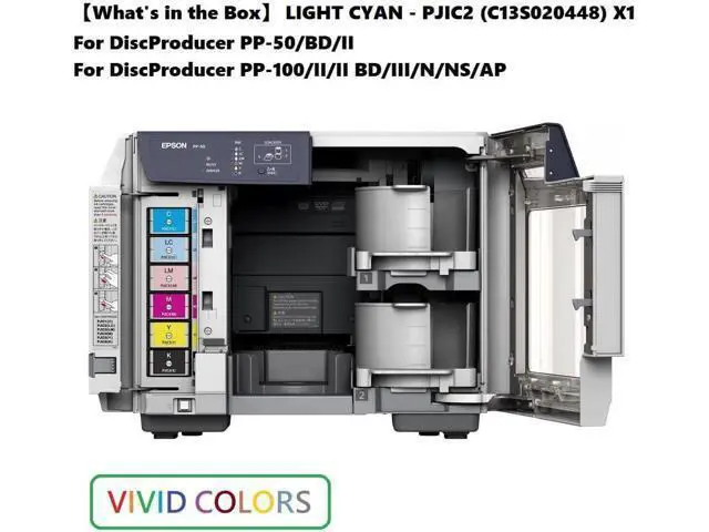 Alt view image 4 of 4 - PJIC2-C13S020448 Light Cyan Ink Cartridge (1-Pack) for DiscProducer PP-100 in Retail Packaging
