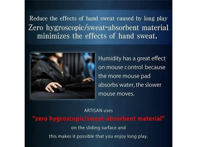 Alt view image 4 of 6 - ARTISAN FX HAYATE OTSU Gaming Mouse Pad black XSOFT 31x24cm