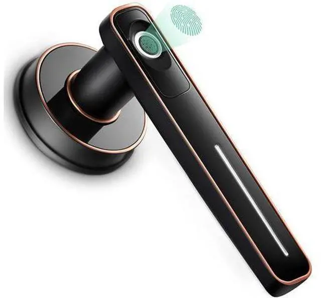 Main image of Fingerprint Door Lock - Biometric Door Knob Fingerprint Door Knob Keyless Entry Door Locks with Handle Door Lever for Homes/Apartments/Office/AirBnB/Hotels (Silver)