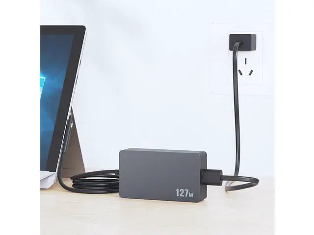 Alt view image 4 of 7 - Wsirak 100% Original Genuine Microsoft Surface Adapter Charger For Surface Book Laptop 3 2 1 Pro X 7 6 5 4 3 Surface Go 127W 15V 8A AC Power Supply Adapter