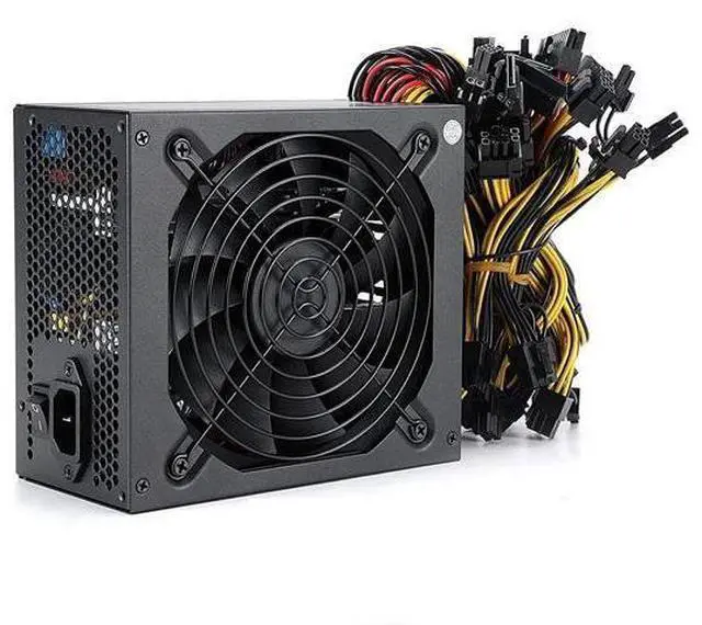 Main image of 1000W Mining Power Supply for 8 GPUs ETH Rig Ethereum Miner with Auto-Thermally Controlled Fan, Mining Rig PSU ATX PC Power Supply Designed 110V PSU
