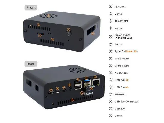 Alt view image 2 of 7 - Geekworm NASPi 2.5 inch SATA HDD/SSD NAS Storage Kit for Raspberry Pi 4 Model B(Not Include Raspberry Pi 4)