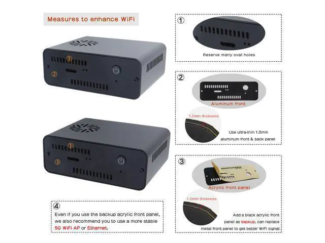 Alt view image 5 of 7 - Geekworm NASPi 2.5 inch SATA HDD/SSD NAS Storage Kit for Raspberry Pi 4 Model B(Not Include Raspberry Pi 4)