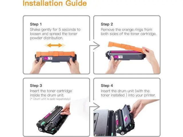 Alt view image 4 of 6 - E-Z Ink (TM) Compatible Toner Cartridge Replacement for Brother TN221 TN225 to Use with MFC-9130CW HL-3170CDW HL-3140CW HL-3180CDW MFC-9330CDW (2 Black, 1 Cyan, 1 Magenta, 1 Yellow, 5 Pack)