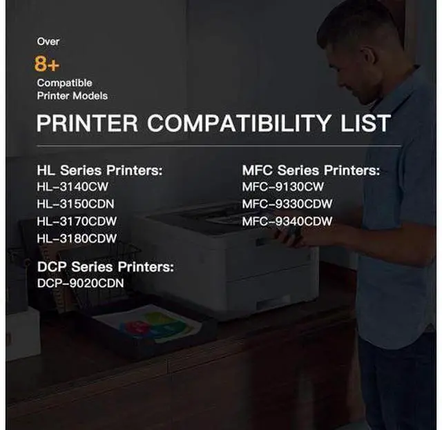 Alt view image 5 of 6 - E-Z Ink (TM) Compatible Toner Cartridge Replacement for Brother TN221 TN225 to Use with MFC-9130CW HL-3170CDW HL-3140CW HL-3180CDW MFC-9330CDW (2 Black, 1 Cyan, 1 Magenta, 1 Yellow, 5 Pack)