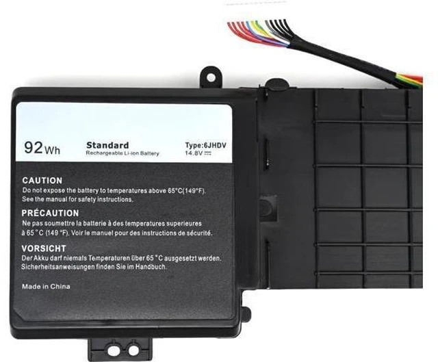 Alt view image 5 of 5 - 7XINbox 14.8V 92Wh 6JHDV 6JHCY Replacement Laptop Battery for Alienware 17 R2 R3 5046J P43F ALW17ED-1728 ALW17ED-1828T ALW17ED-2728 AW17R3-7092SLV AW17R3-8342SLV