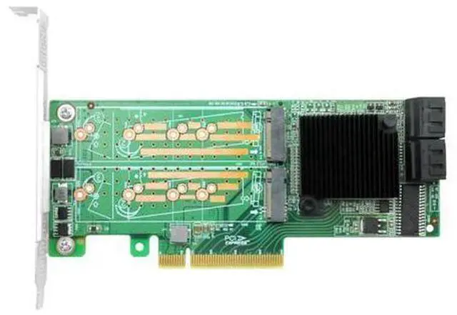 Main image of Linkreal 8-Port PCIe 2.0 x8 to M.2 SATA 3.0 RAID Controller Adapter Card-LRST9608-4M4S