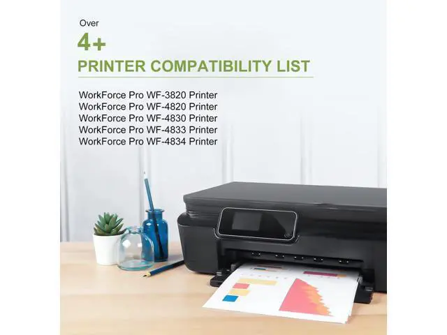 Alt view image 2 of 6 - 5 Pack 822XL Remanufactured Replacement 822XL Ink Cartridges T822XL Workforce Pro WF-3820 WF-4820 WF-4830 WF-4833 WF-4834 Printers (2 Black, 1 Cyan, 1 Magenta, 1 Yellow)