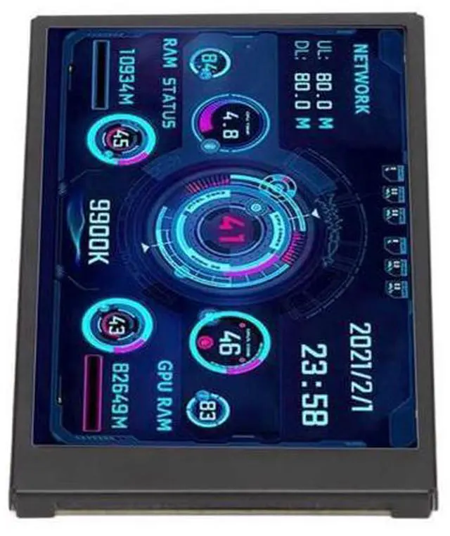 Alt view image 2 of 6 - 3.5inch IPS USB Mini Screen AIDA64 PC CPU RAM Data Monitor PC Sensor Panel Display Temperature Monitor Computer Temp Monitor