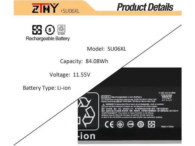 Alt view image 3 of 7 - ZTHY SU06XL Battery Replacement for HP Spectre X360 15-DF 15T-DF 15-DF0XXX 15-DF1XXX 15T-DF100 15-DF0013DX 15-df1033dx 15-DF0033DX 15-DF1043DX 15-DF0043DX 15-DF0070NR L29048-271 L29184-005 SU06084XL
