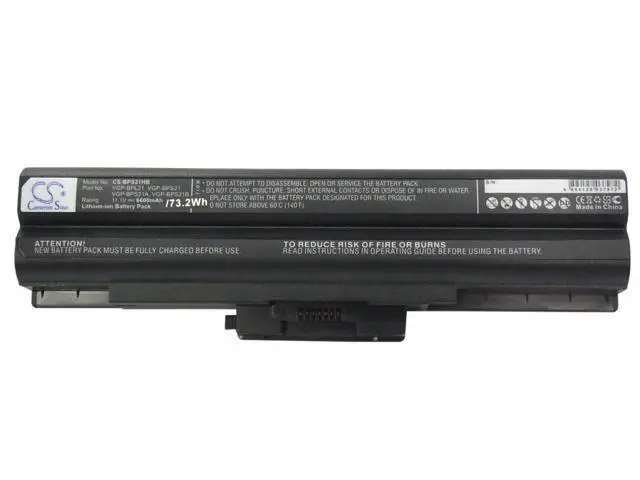 Alt view image 5 of 5 - Battery Replacement for Sony VAIO VGN-AW50DB VAIO VGN-SR51MF VGP-BPS21A VGP-BP21A VGP-BPL21 VGP-BPS21 VGP-BPS21B
