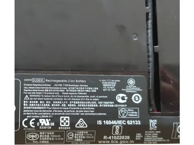 Alt view image 2 of 4 - IZKROR SU06XL 84.08Wh 7280mAh 4-Cells Battery Replacement for HP Spectre X360 15-DF 15-DF0000 15-DF0000NO 15-DF0000NV 15-DF0000NX Series Laptop HSTNN-DB8W L29048-271 L29184-005 SU06084XL 15.5V
