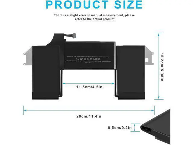 Alt view image 2 of 7 - A1965 Laptop Battery for MacBook Air 13" Retina A1932 (2018 2019, Early 2020) A2179 EMC 3184 3302 MacBook Air8,1 8,2 9,1 MRE82 MRE92 MVFH2 MWTJ2 MVH22 MVFM2 MVFK2 MREE2 MREC2 MREA2 MREF2 MUQT2 MUQU2