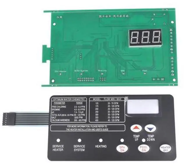 Alt view image 3 of 7 - 42002-0007S Control Board Kit with 472610Z Switch Pad For Pentair MasterTemp NA/LP