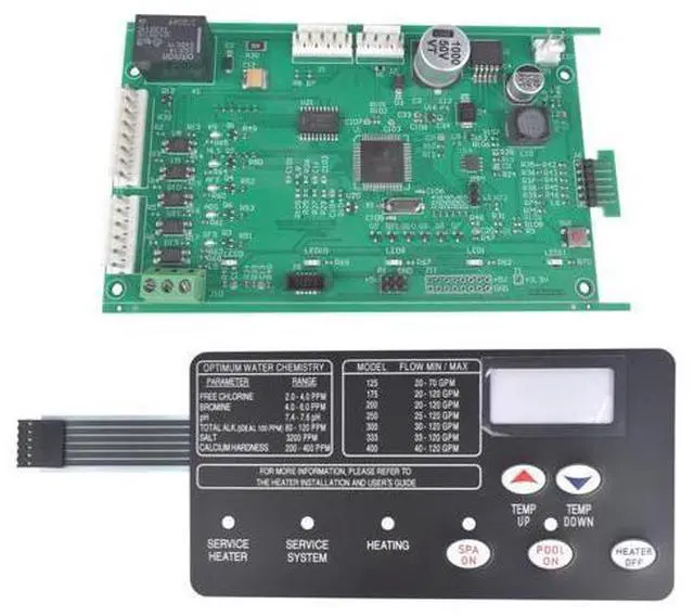 Alt view image 6 of 7 - 42002-0007S Control Board Kit with 472610Z Switch Pad For Pentair MasterTemp NA/LP