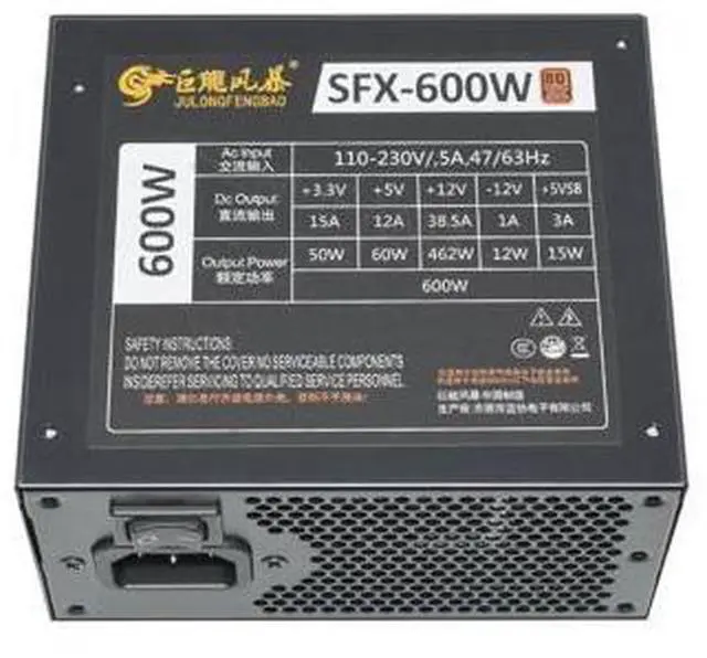 Alt view image 5 of 6 - 110-230V 600W PSU 80Plus Bronze SFX Micro Full Module Professional E-sports Electronic Game PC Power Source