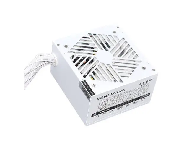 Alt view image 7 of 7 - New White PC PSU 20+4Pin 12V ATX 650W 110-264V Professional E-Sports Video Game Computer Power Supply 12cm Fan