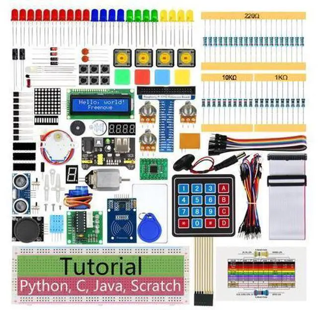 Main image of Freenove RFID Starter Kit for Raspberry Pi 5 4 B 3 B+ 400 Zero 2 W, 927-Page Detailed Tutorial, Python C Java Scratch Processing Code, 204 Items, 122 Projects (Raspberry Pi NOT Included)