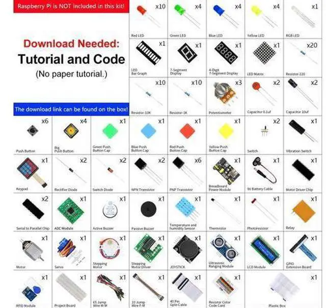 Alt view image 2 of 5 - Freenove RFID Starter Kit for Raspberry Pi 5 4 B 3 B+ 400 Zero 2 W, 927-Page Detailed Tutorial, Python C Java Scratch Processing Code, 204 Items, 122 Projects (Raspberry Pi NOT Included)