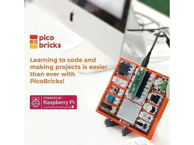 Alt view image 2 of 5 - Picobricks - Raspberry Pi Pico W Starter Kit with Extensive Learning Guide, Raspberry Pi Kit, Raspberry Pi Starter Kit, Electronics Set(Not Included Pico W)