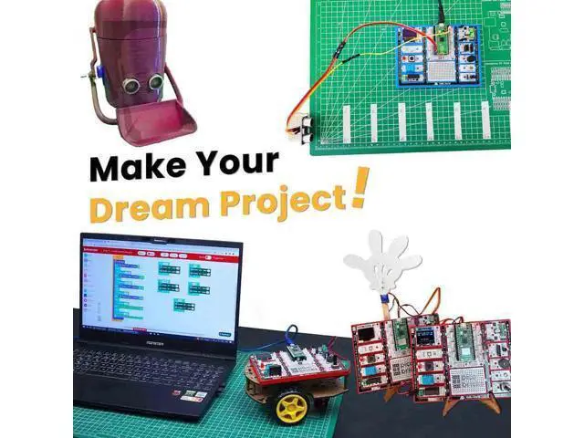 Alt view image 5 of 5 - Picobricks - Raspberry Pi Pico W Starter Kit with Extensive Learning Guide, Raspberry Pi Kit, Raspberry Pi Starter Kit, Electronics Set(Not Included Pico W)