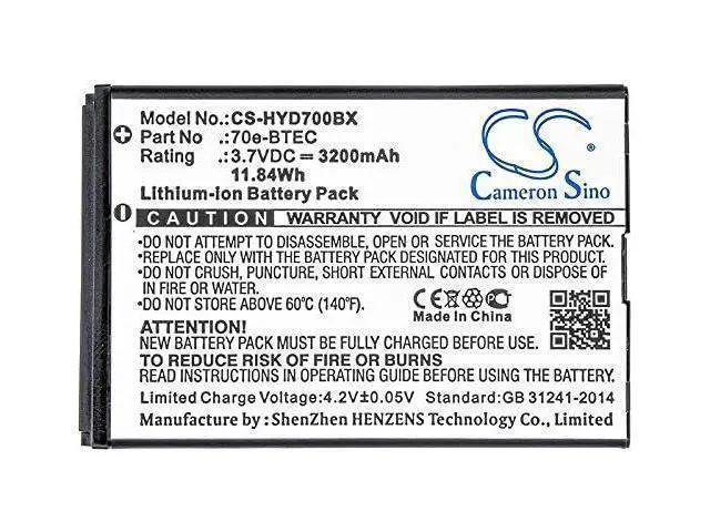 Alt view image 3 of 3 - Qigenia 70e-BTEC Replacement Battery for Dolphin 75e 60s 70e,60S-Batt-1 BAT-EXTENDED-01 Battery (3200mAh/3.7V)