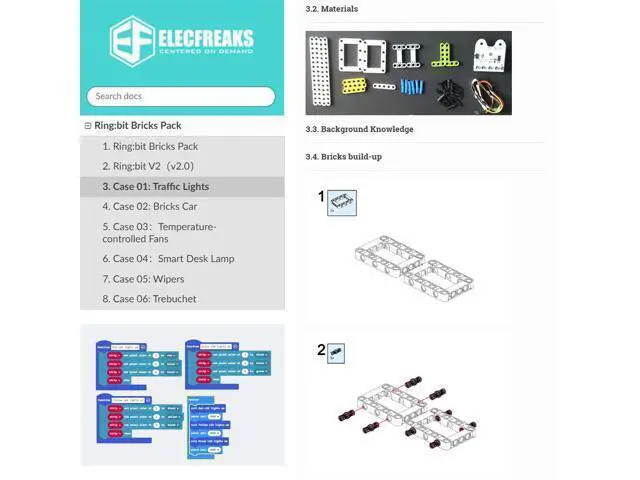 Alt view image 4 of 5 - ELECFREAKS microbit Ring:bit 6-in-1 Building Bricks Kit, Programmable Coding Learning Kit with 200+ Building Blocks(Without Micro:bit)