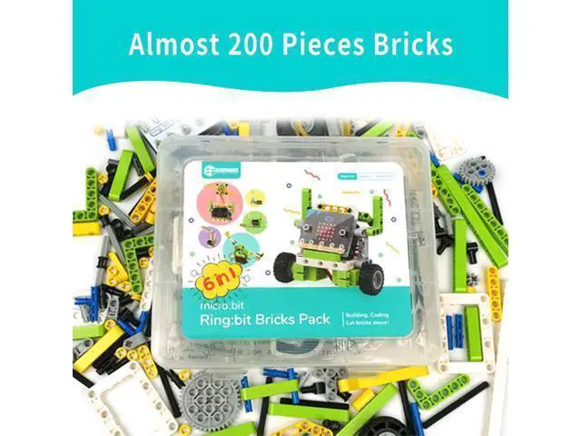 Alt view image 5 of 5 - ELECFREAKS microbit Ring:bit 6-in-1 Building Bricks Kit, Programmable Coding Learning Kit with 200+ Building Blocks(Without Micro:bit)