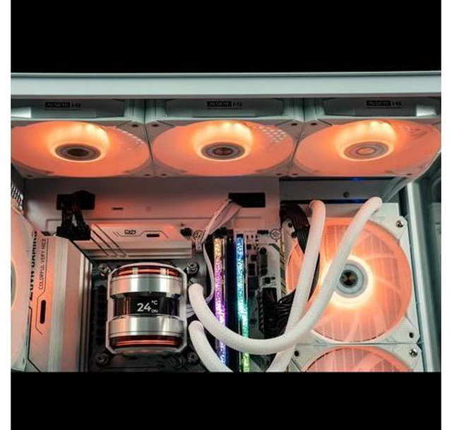 Alt view image 6 of 7 - ALSEYE i12 PC Case Fan Kit, Three Wireless ARGB & PWM Case Fans kit with Snap-in Connection Structure (i12 kit Black)